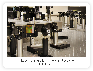 Laser configuration in the High Resolution Optical Imaging lab