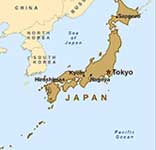 Japan Earthquake map image