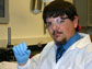 Photo of student Keith Berry in the chemistry lab