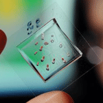 A microfluidic chip. Credit: Gary Meek.