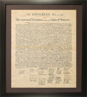 Poster Framed Declaration of Independence