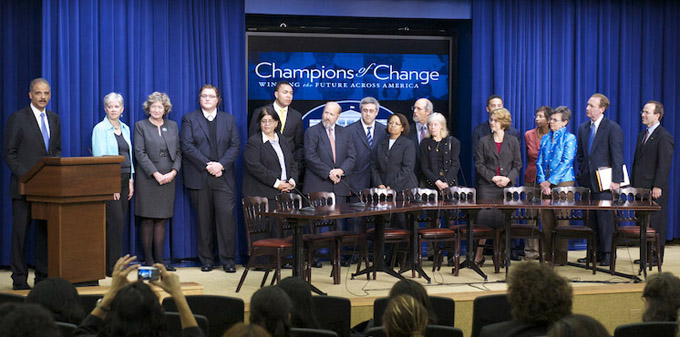 Attorney General Eric Holder kicks off Champions of Change ceremony