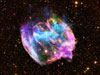 Supernova remnant W49B. (X-ray: NASA/CXC/MIT/L.Lopez et al; Infrared: Palomar; Radio: NSF/NRAO/VLA)