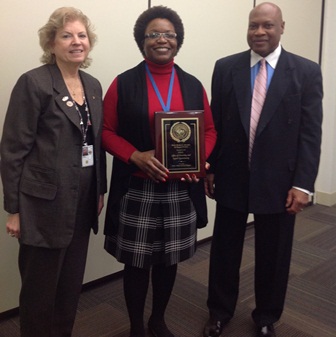 Pictured from left to right is Sharon D. Eller, Alesia J. Pierre-Louis & Alvin Dillings