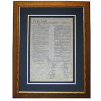 Professionally Framed Gold-Beaded Constitution