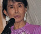 Burmese opposition leader and political candidate Aung San Suu Kyi.