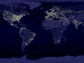 Image of nighttime lights visible on earth from outer space.