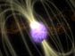 Illustration of a highly-magnetized neutron star undergoing a "starquake."