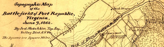 Topographic map of the battle-field of Port Republic, Virginia, June 9, 1862 / by Jed. Hotchkiss, Top. Eng., Valley Dist. A.N.Va
