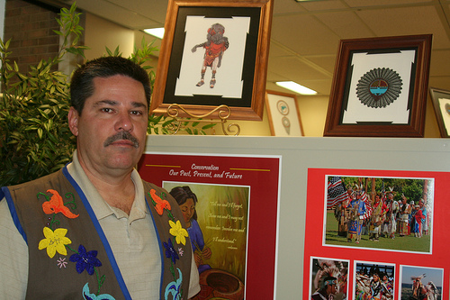 South Dakota Rural Housing Specialist Kenneth Lynch with this year’s Native American Heritage Month poster.
