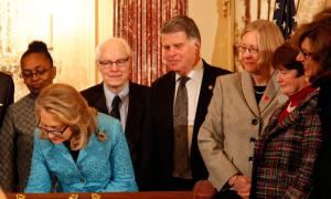 "Declaration of Learing" signing at State Department, Jan 30, 2013