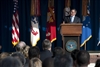 Secretary Panetta address members of the Pentagon community at a farewell ceremony 