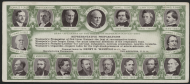 Speakers of the House have long served as the face of the institution, as exemplified by this trade card for Wampole Pharmaceuticals. Images of every Speaker who served from 1849 to 1916 create keepsake value for the advertisement, testifying to the importance of the Speakership in popular perception.