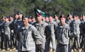 Lt. Col. John Pelleritti, commander of the 3rd Battalion, 20th Special Forces Group, leads his Soldiers on the parade field during a ceremony, February 9, 2013, honoring the 50th Anniversary of the Battalion at Camp Blanding Joint Training Center. Photo by Sgt. Karen Kozub