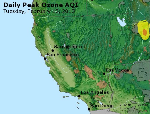 Peak Ozone (8-hour) - http://www.epa.gov/airnow/2013/20130212/peak_o3_ca_nv.jpg
