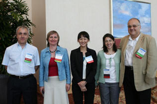 Left to right: David Otiashvili, Olga Toussova, Yen Jung Chang, Marsha Lopez, Adrian Abagiu