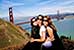 Welcome: Portraits of America, three women in front of Golden Gate Bridge