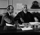 Image: Andrew Mellon (right) with David Finley, who would become the founding director of the National Gallery of Art
