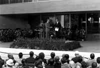 Image: President Jimmy Carter shakes Paul Mellon's hand at the dedication of the East Building on June 1, 1978