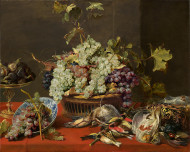 Frans Snyders Flemish, 1579 - 1657 Still Life with Grapes and Game, c. 1630 oil on panel, 90.2 x 112.1 cm (35 1/2 x 44 1/8 in.) Gift of the Lee and Juliet Folger Fund in Honor of the Twentieth Anniversary of the Circle of the National Gallery of Art 2006.22.1