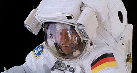 ESA astronaut Thomas Reiter, Expedition 13 Flight Engineer, during a 5-hour, 54-minute spacewalk, which he shared with NASA astronaut Jeff Williams. For part of the spacewalk, the pair worked in tandem, and then worked separately, getting ahead of their timeline, allowing them to work on extra tasks. (NASA)