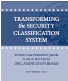 Transforming Classification
The Public Interest Declassification Board (PIDB) at the National Archives has been hard at work this year developing recommendations to the President of the United States to transform the national security classification system. 
PIDB is an advisory committee established by Congress to advise and provide recommendations to the President and other executive branch officials on the identification, collection, review for declassification, and release of declassified records of archival value.  In addition, PIDB advises the President on policies regarding classification and declassification of national security information.
On Thursday, December 6th, the Public Interest Declassification Board will host an open meeting to discuss its recommendations to the President on Transforming the Security Classification System. The full Report to the President will be published online on December 6th . The meeting will focus on the Board’s fourteen recommendations, centering on the need for new policies for classifying information, new processes for declassifying information, and the imperative for using and integrating technology into these processes.
When: December 6, 2012 from 9:00 a.m. – 10:30 a.m.Doors Open: 8:45 a.m.Where: The Archivist’s Reception Room, Room 105 in the National Archives BuildingAddress: 700 Pennsylvania Avenue, NW, Washington, DC(Note: Attendees must enter through the Pennsylvania Avenue entrance.)RSVP: pidb@nara.gov
The meeting is open to all, including press and media. Space is limited and attendees must register via pidb@nara.gov. Please note that one form of Government-issued photo identification (e.g. driver’s license) is required to gain admittance.
Read the full post on the AOTUS blog