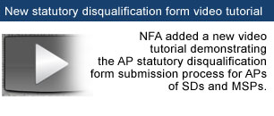 Submitting an AP Statutory Disqualification Form through EasyFile