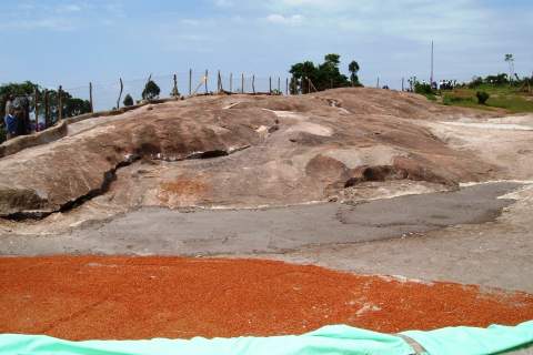 Kapsasian Rock Catchment gathers natural rain water into a 50,000 liter cement tank for the local community.