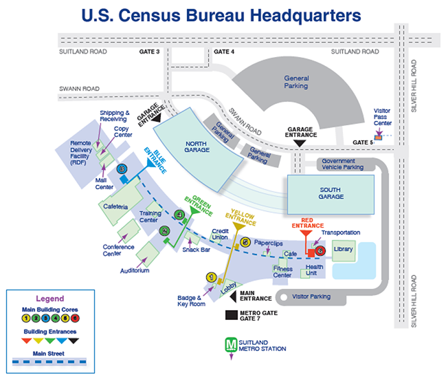 Map of Census Federal Center