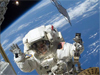 NASA astronaut performing a spacewalk.