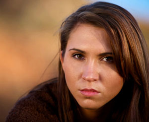 Photograph of a Native American teen girl.