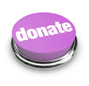 Image of a purple button with the word donate on it.