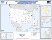 Map of Coverage of the Laboratory Response Network in the United States (click to view enlarged map)