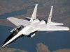 NASA Dryden's venerable McDonnell Douglas F-15B Eagle aeronautical research test bed was captured by photographer Jim Ross as it flew over Lake Isabella in Southern California's Kern County.