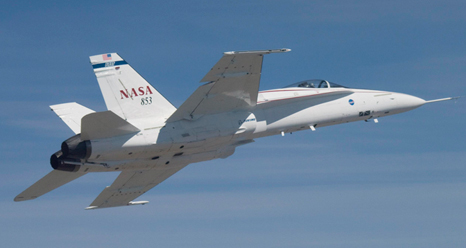 NASA Dryden's F-18 #853 flies a Research Flight Control System checkout flight recently for NASA's Integrated Resilient Aircraft Controls (IRAC) project.