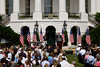 President's Remarks on Volunteering - September 2008 : On September 8th, President Bush hosted a White House event highlighting the accomplishments of USA Freedom Corps, the volunteer initiative launched as part of a national Call to Service after the attacks of 9/11 to help more Americans connect with opportunities to serve their neighbors in need. The President honored the work of America's armies of compassion and repeated his call for Americans to devote 4,000 hours – or two years, in service to our country over their lifetimes.
Please click on a thumbnail to the left to view the larger image. Various photo sizes, as well as additional information about the image, is available by hovering your mouse over the larger image to the right.  You can also download the original image by selecting "Save Photo".