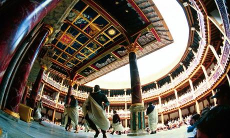 A performance of Julius Caesar at the Globe Theatre, 1999. 