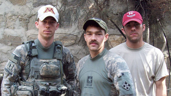 First Lieutenant Andrew Bunderman, Staff Sergeant Romesha and Sergeant Bradley Larson