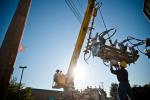 A crew from Electric Power Board (EPB) of Chattanooga, TN,  install an S&C IntelliRupter PulseCloser on its distribution network. EPB is installing more than 1,000 of the smart switches which can detect customer outages remotely, isolate damaged sections of the power lines and quickly restore power to customers.  | Photo courtesy of EPB Chattanooga
 