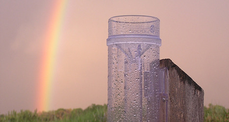 CoCoRaHS rain gauge after storm