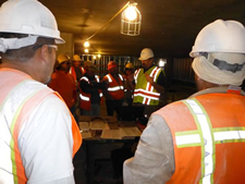 Jose Benavides, an OSHA safety manager, delivers fall prevention training to workers in San Francisco. Click to view the slideshow for more images and captions.