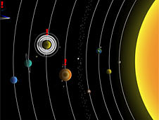 Screenshot of the Solar System Explorer game