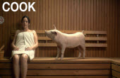 Pig in Sauna