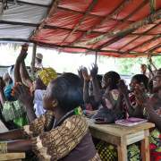 Photo of one of ADRA's women's literacy groups