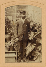 Man standing in a garden