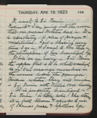 Handwritten diary page