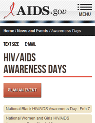 AIDS.gov Mobile Awareness Day Page