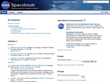 partial screenshot of Spacebook homepage