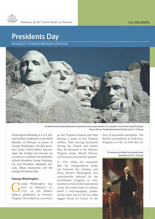Día de los Presidentes: Homenaje a Washington y Lincoln, presidentes de Estados Unidos
