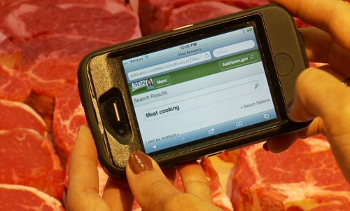 Mobile Ask Karen makes food safety tips available whenever and wherever you need them. Look up information about safely preparing tonight’s dinner while making purchases at the meat counter. 